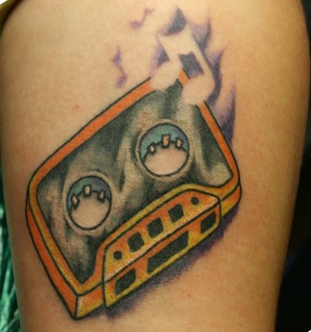Lucky 7 Tattoo Studio : Tattoos : John Casey : Old school cassette